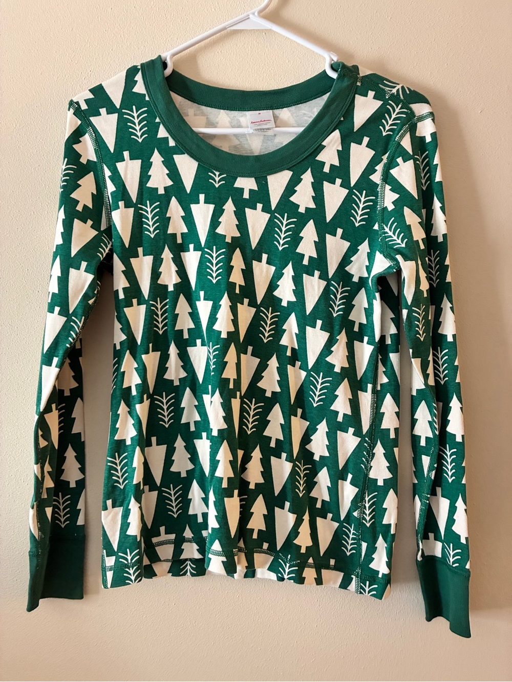 Hanna Andersson Green and White Crew Neck Tee